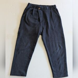 Zara Navy Checkered Boys Pants